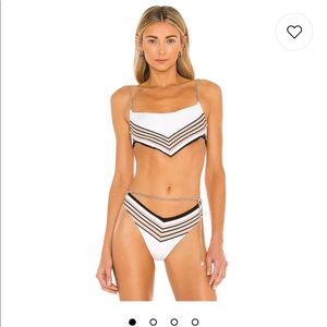 Belted Delilah Bikini Bottom in Bandana Stripes